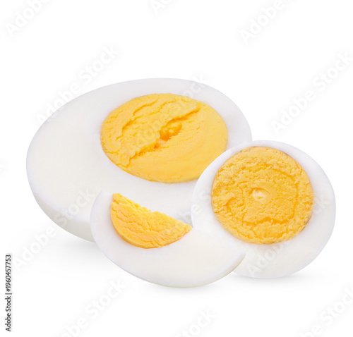Chicken Egg, boiled egg isolated on white background