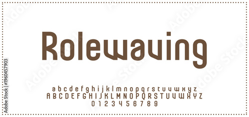 Round, Abstract technology science alphabet font. digital space typography vector illustration design