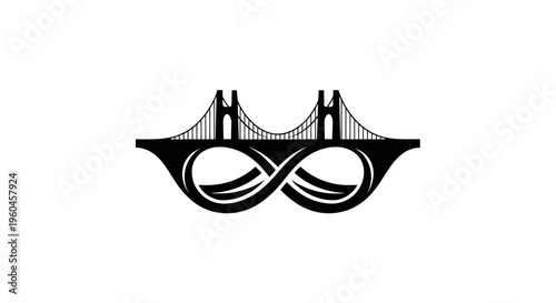 Infinity Bridge Logo - Symbol of Connection and Endless Possibilities