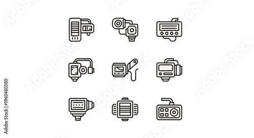 Medical Endoscopy and Gastroscope Icon Set