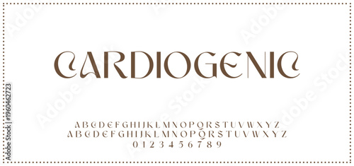 Elegant alphabet letters font and number. Typography luxury classic lettering serif fonts decorative for logo wedding vintage retro concept. vector illustration.