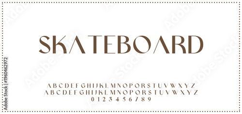 Elegant alphabet letters font and number. Typography luxury classic lettering serif fonts decorative for logo wedding vintage retro concept. vector illustration.