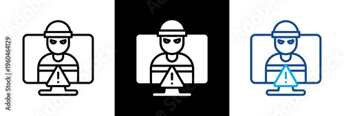 Crime Alert triple icon
