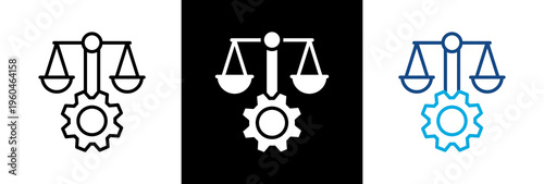 Justice System triple icon