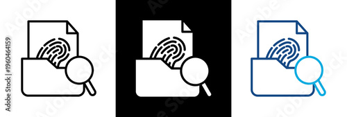 Forensic Evidence triple icon