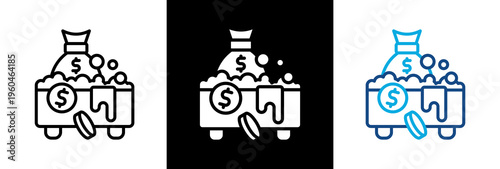 Money Laundering triple icon
