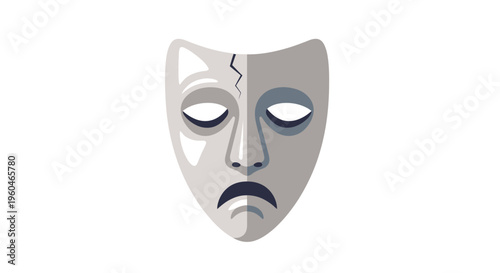 Sadness Mask - Symbol of Depression and Emotional Pain