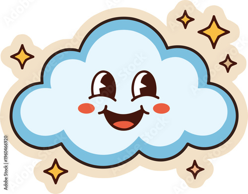 Cute and fungky retro character