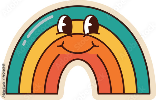 Cute and fungky retro character