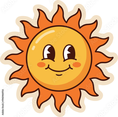 Cute and fungky retro character