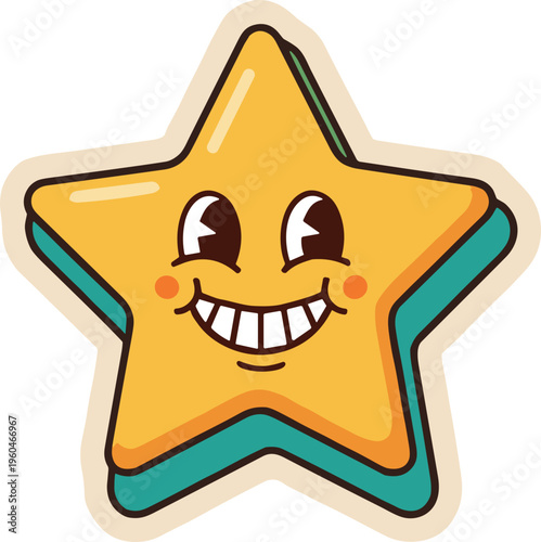 Cute and fungky retro character