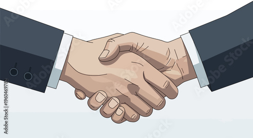 Business handshake, partnership agreement, deal closing, collaboration concept