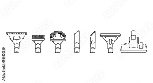 Vacuum Cleaner Attachments Set: Brushes, Crevice Tools, and Nozzles for Cleaning