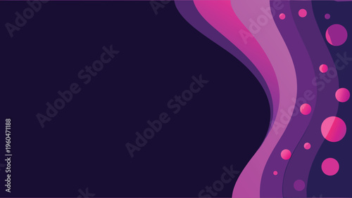 Abstract flowing ribbons of pink and purple hues forming a wave
