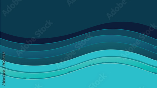 Abstract background with flowing layered shades of blue and teal