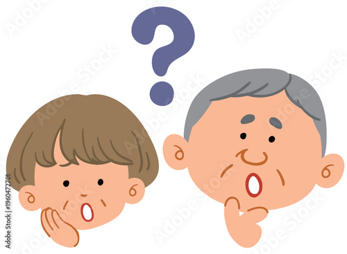 疑問を感じるシニアの夫婦の表情