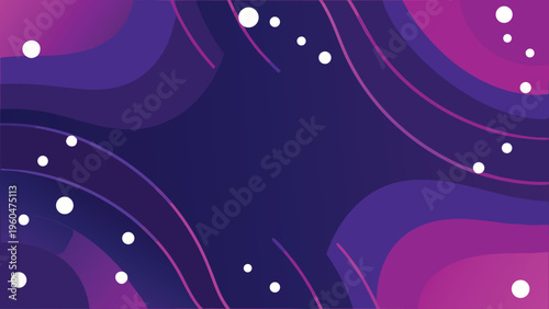 Abstract background with flowing shapes and scattered white dots