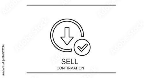 Successful Product Sale Confirmation Symbol for Digital Platforms and E-commerce Transactions
