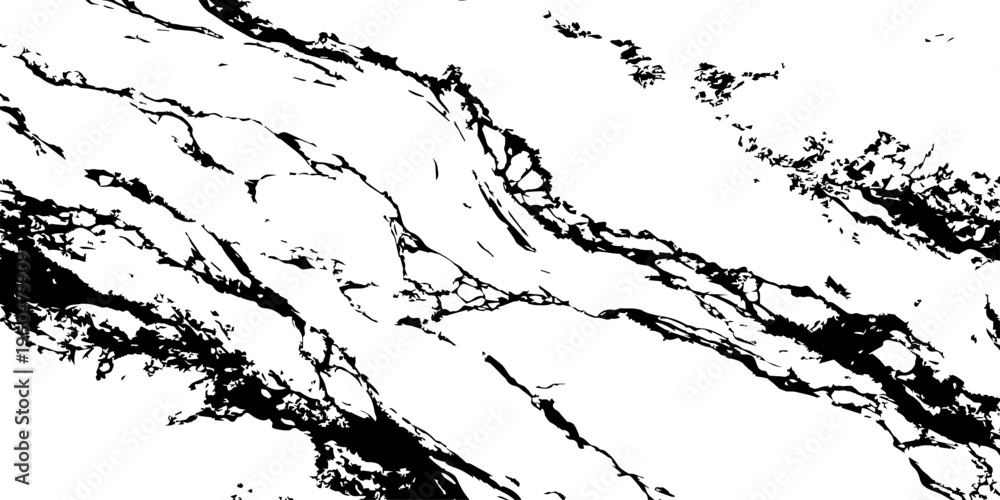 Naklejka premium Luxury white marble texture with black veins natural stone background elegant surface