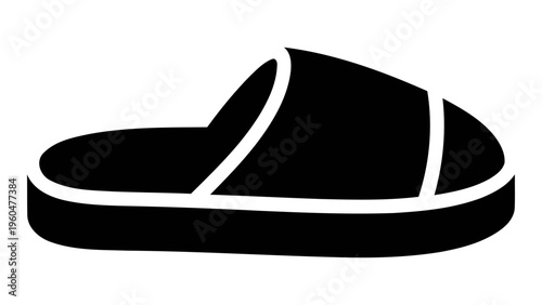 Icon of a house slipper isolated on white background