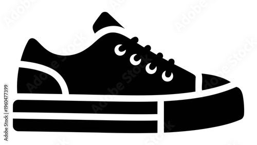 Icon of canvas sneakers, casual footwear for everyday comfort