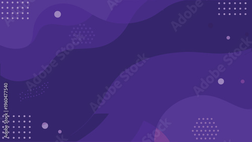 Abstract purple background with flowing shapes and dotted patterns