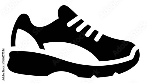 Running shoes icon isolated on white background