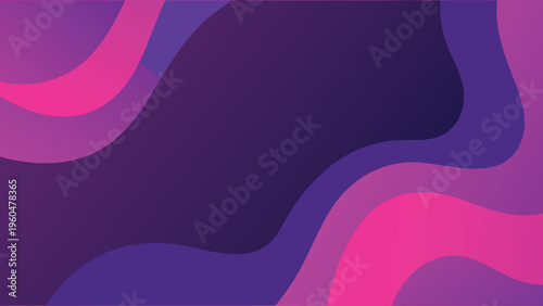 Abstract flowing shapes in vibrant shades of purple and pink