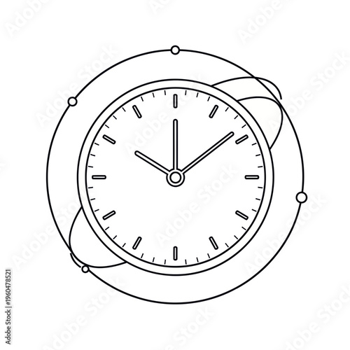 Auspicious Time Clock Icon – Avurudu Nekath Symbol