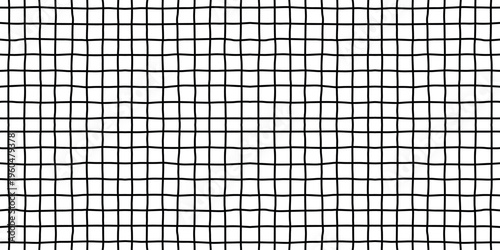 Seamless irregular square grid pattern light background hand drawn crayon texture abstract checkered lines repeating minimal modern wallpaper textile fabric surface design monochrome backdrop simple