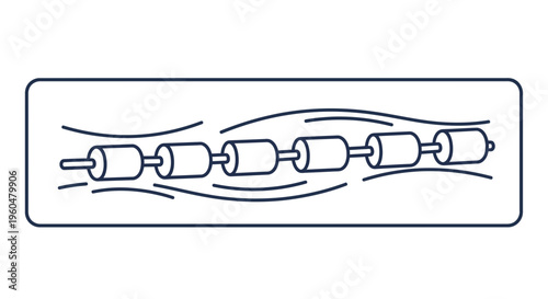 Swimming pool lane divider icon for aquatic sports separation and safety marker