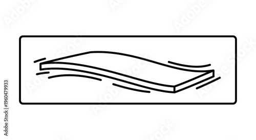 Dynamic flexible material icon representing adaptability and elasticity in design applications