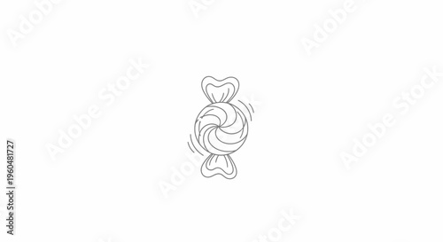 Sweet confectionery design in simple line art for a charming visual element