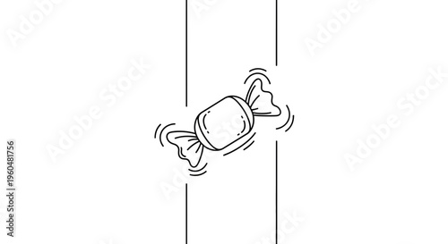 Sweet candy outline illustration minimalistic dessert treat graphic design element