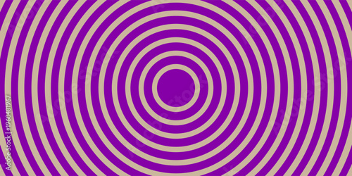 Slika na platnu Illustration of purple and vanilla colored concentric circles