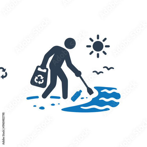 Coastal Clean Up Action Icon