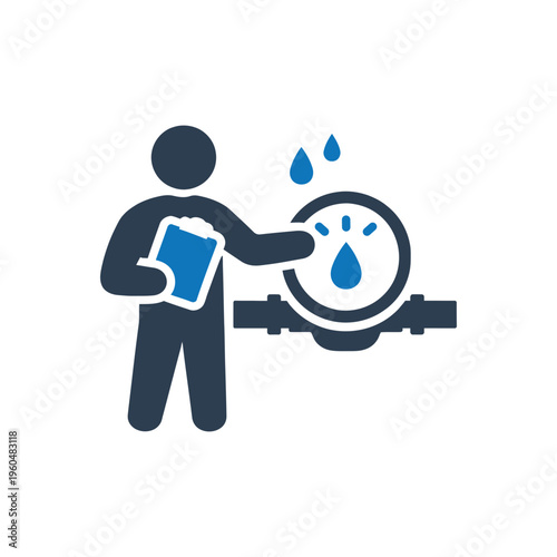 Water Meter Monitoring Service Icon