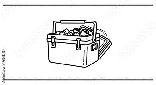 Essential portable cooler for refreshing drinks and snacks during outdoor adventures and events