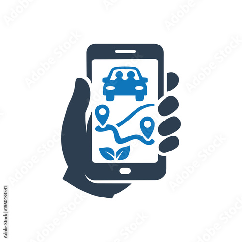 Sustainable Shared Mobility Icon