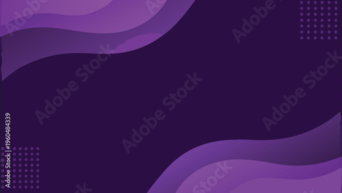 Abstract purple background with flowing shapes and dotted patterns