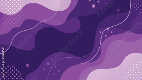 Abstract purple background with flowing shapes and gradient colors