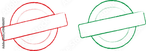 blank rubber stamp circle badge set grunge outline seal label template