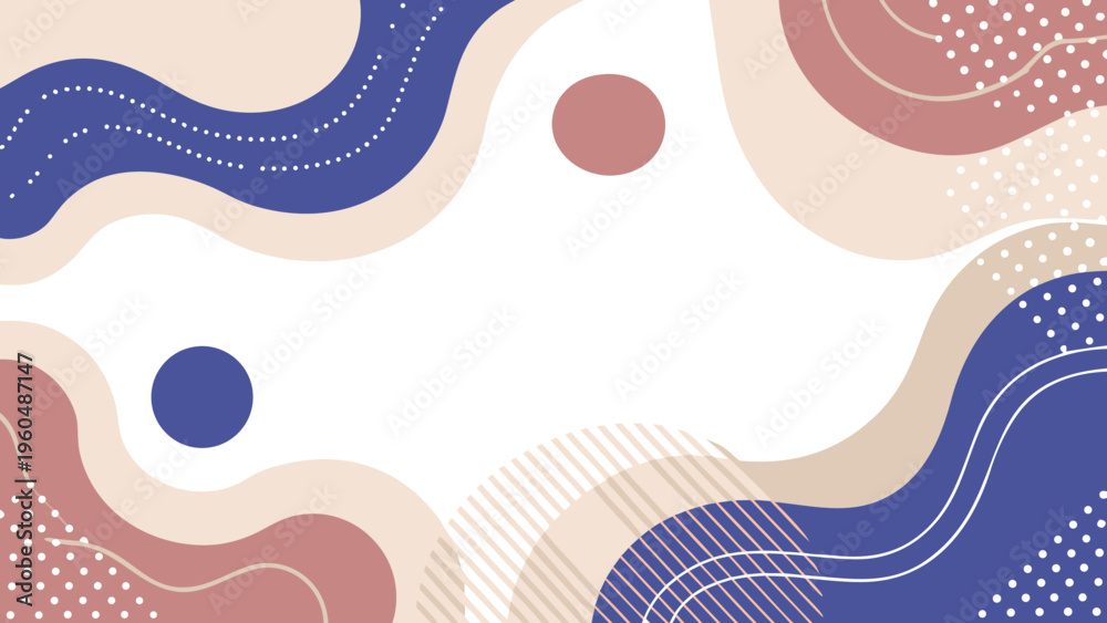 Fototapeta premium Abstract background with flowing shapes and dotted patterns