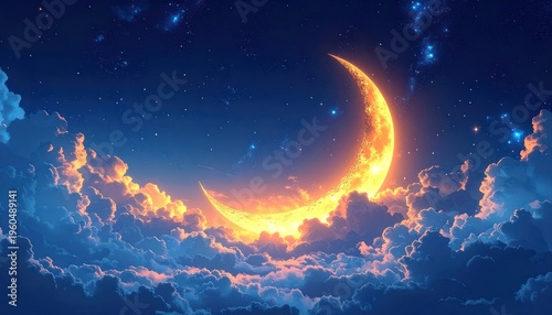 Celestial luminescence amidst a cosmic expanse