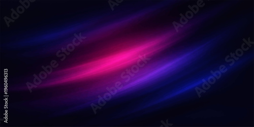 Abstract purple and blue flowing energy waves background with glowing motion lines