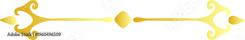 Golden, ornate, decorative border, frame, divider, separator, elegant design element