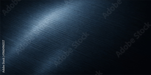 Dark blue metallic abstract textured background with brushed steel pattern