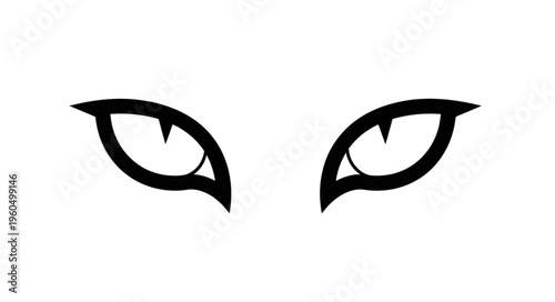 Eyes Looking Sideways Angry Expression.