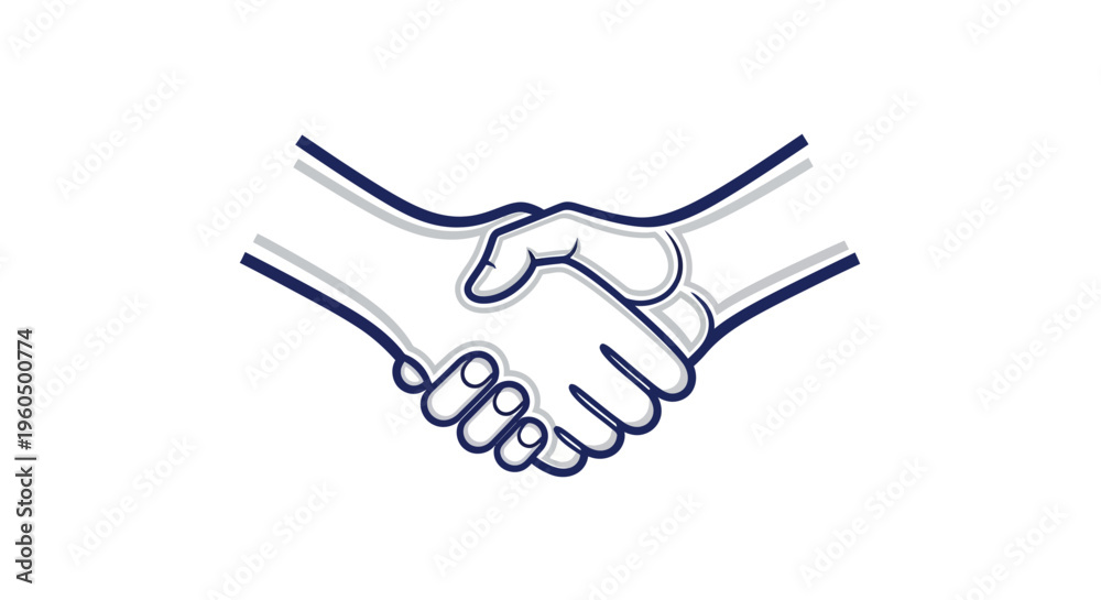 Fototapeta premium Handshake Icon: Agreement, Partnership, Trust, Business Deal, Collaboration, Success