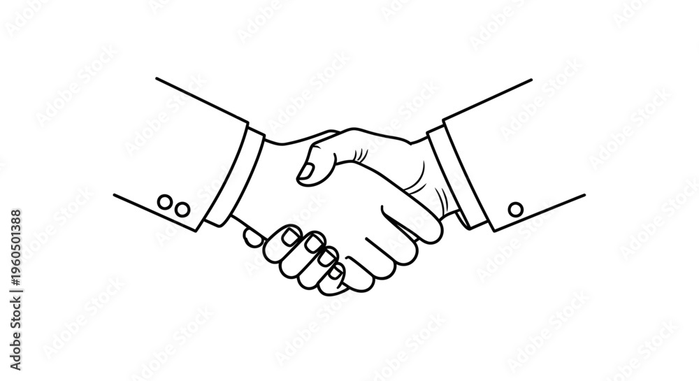 Fototapeta premium Business handshake, agreement, partnership, deal, success, teamwork, collaboration, trust